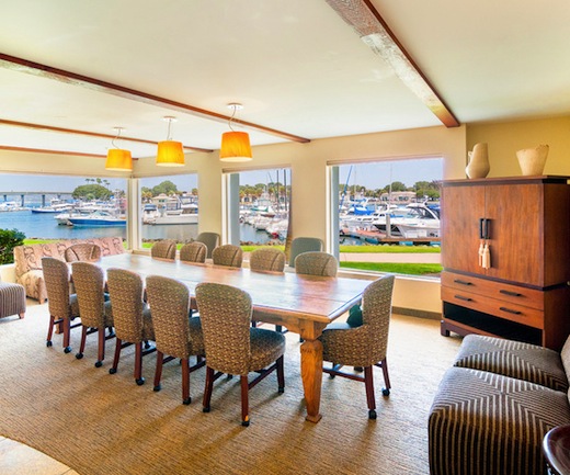 Conference room, table and chairs at The Dana Hotel On Mission Bay.