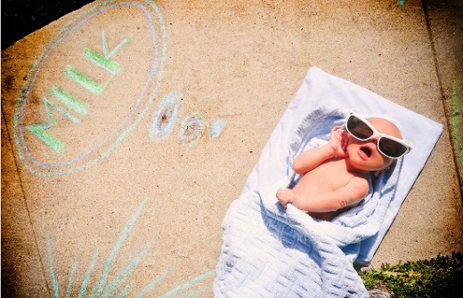 Baby laying in a unique view. Photo by Shirock Photography.