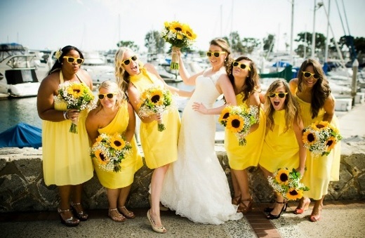 Bride and her bridesmaids by Shirock Photography.