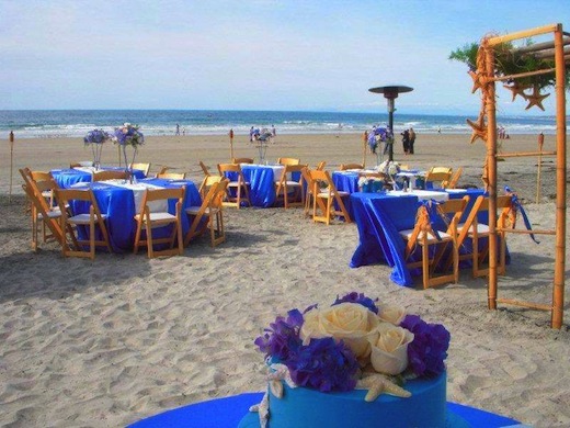 A beach wedding reception La Jolla Shores Hotel.