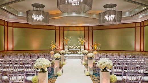 Aisle at wedding ceremony at the Westin San Diego