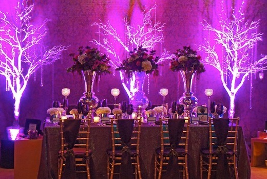 Lighting at an event by Brilliant Event Design.