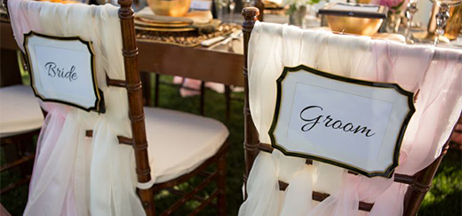 Bride and Grooms at a wedding planned by Brilliant Event Design in San Diego.