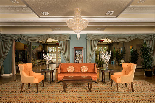 Lobby of the Lafayette Hotel.