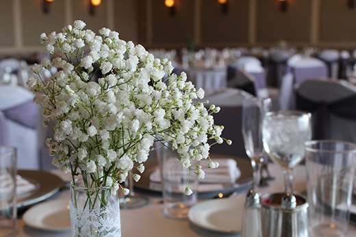 Closeup of Flower Table Centerpiece