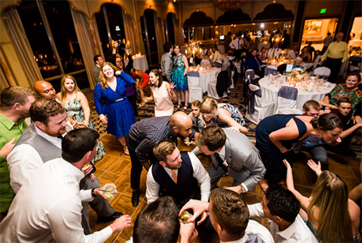 Guests Dancing at Wedding Reception