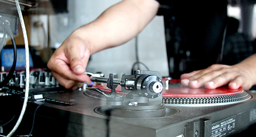 DJ Playing a Record